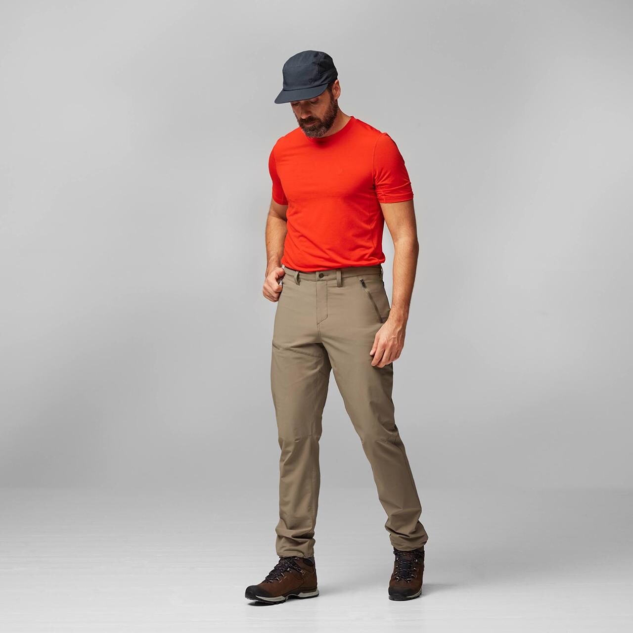 Fjällräven Mens Abisko Trail Stretch Trousers (Brun (SUEDE BROWN/244) 46 kort)