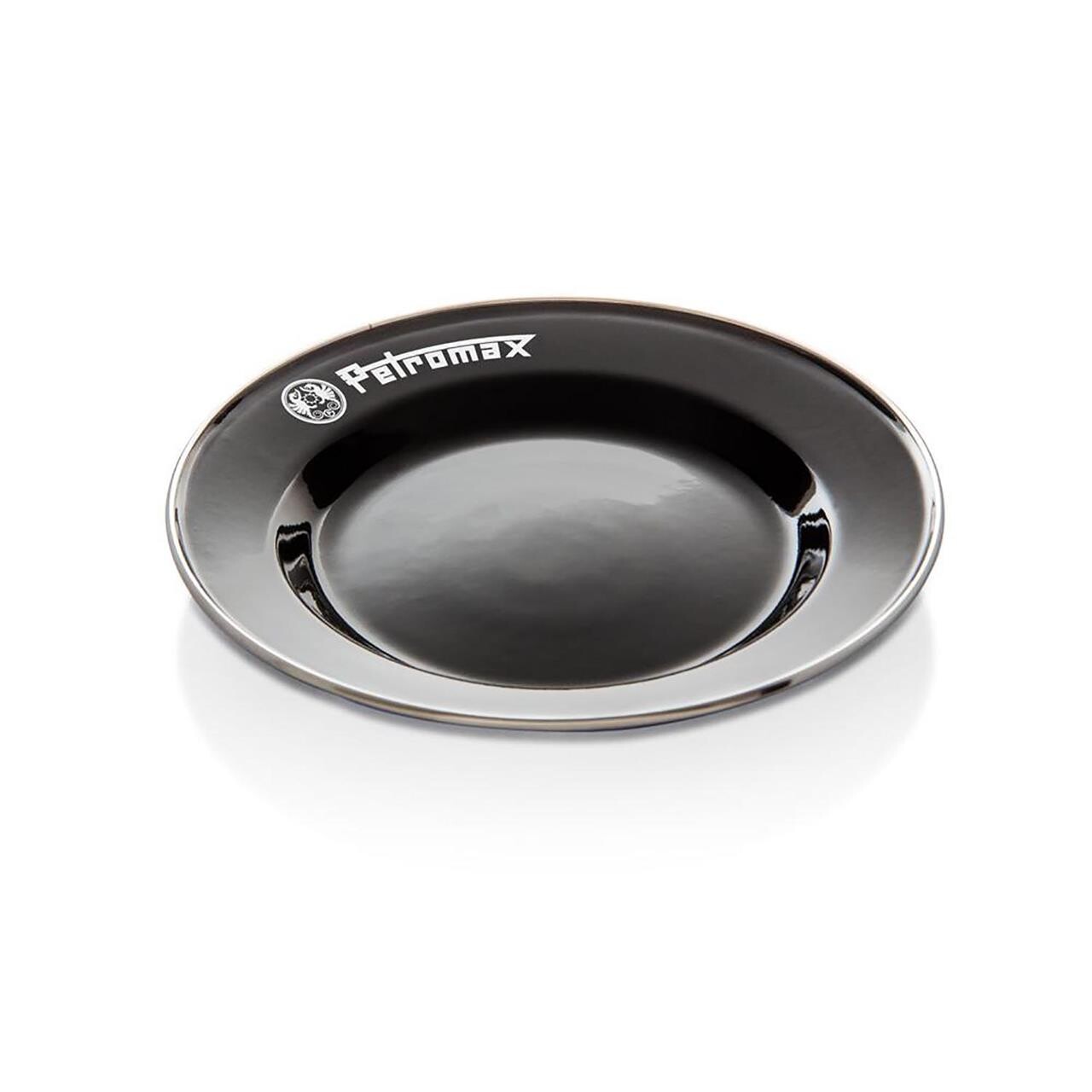 Se Petromax Enamel Plates Black 2 Pieces (18 Cm) - Tallerken hos Friluftsland.dk