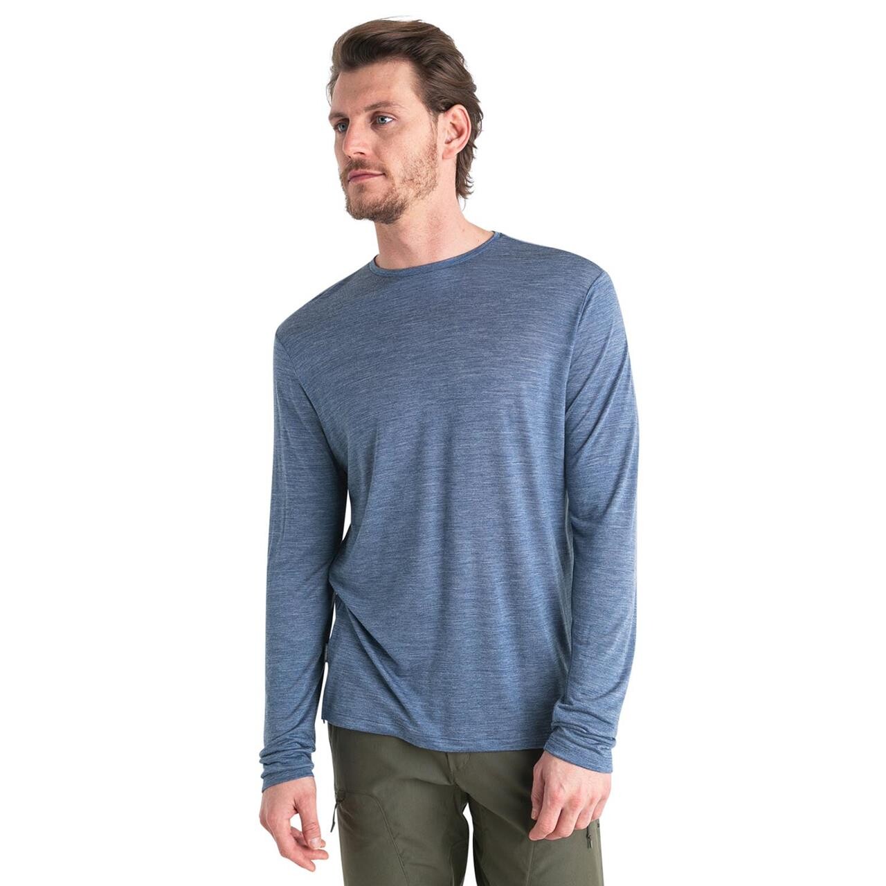 Icebreaker Mens 125 Cool-lite Sphere Iii L/s Tee Lilla Dawn Hthr Small