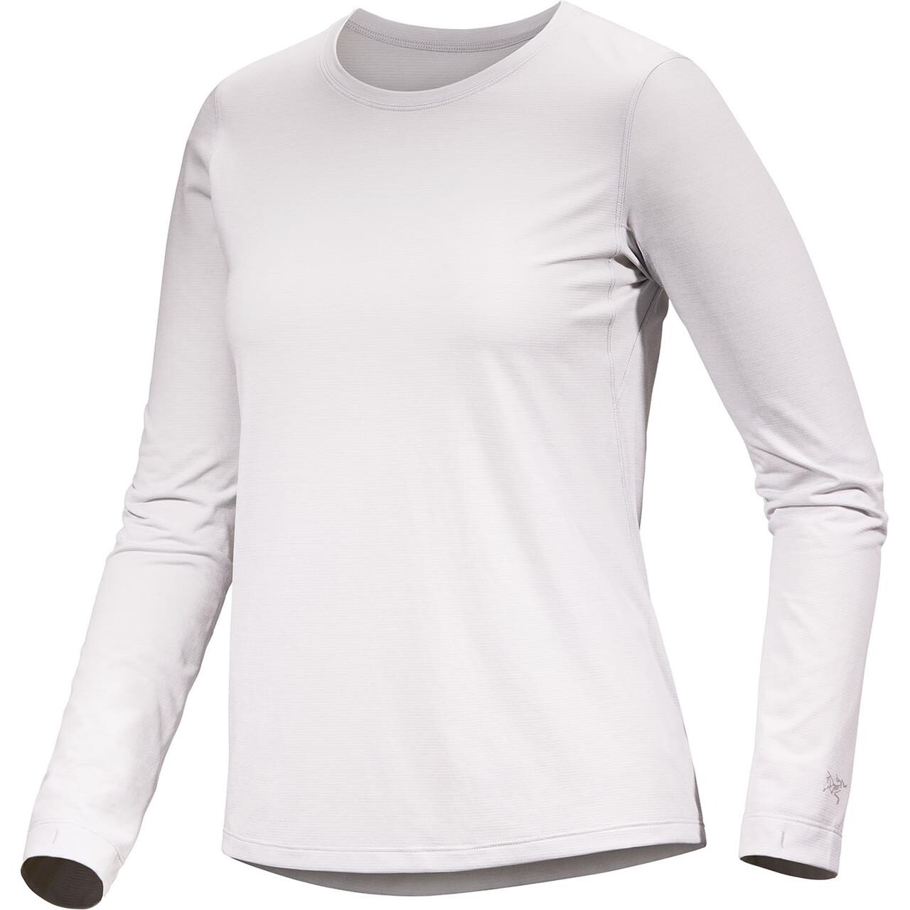 Se Arcteryx Womens Taema Crew L/S (Hvid (ATMOS HEATHER) Small) hos Friluftsland.dk