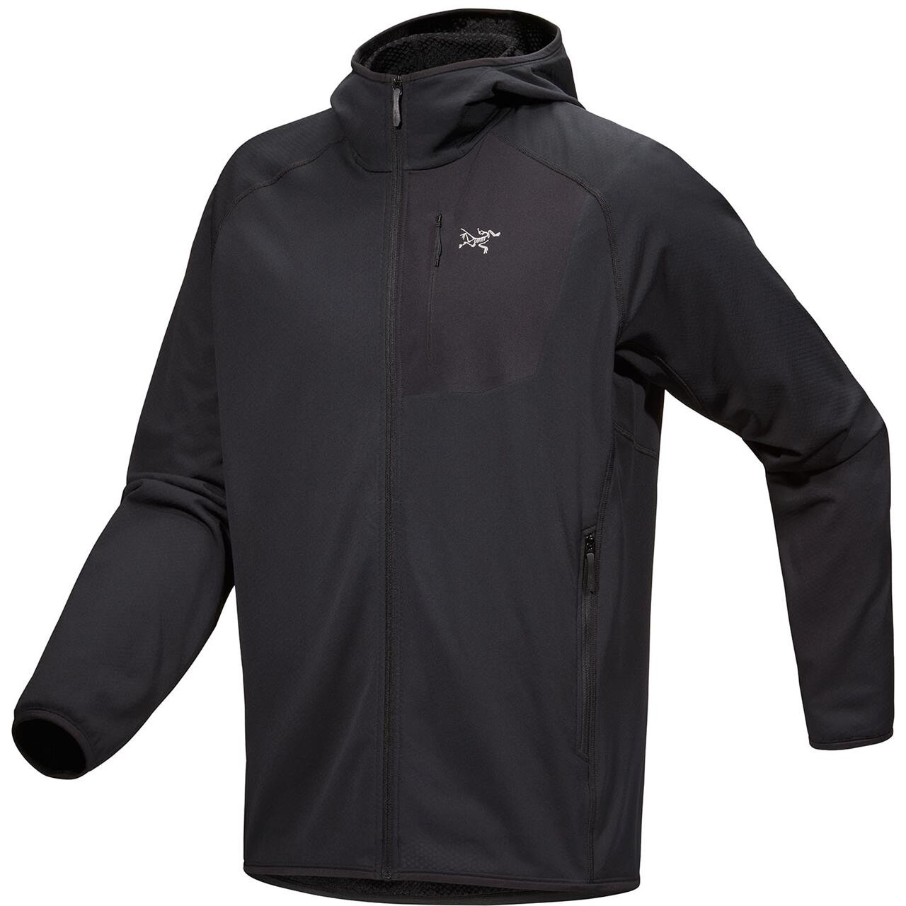 Arcteryx Delta Hættetrøje til Mænd - Sort Fleece Tilbud