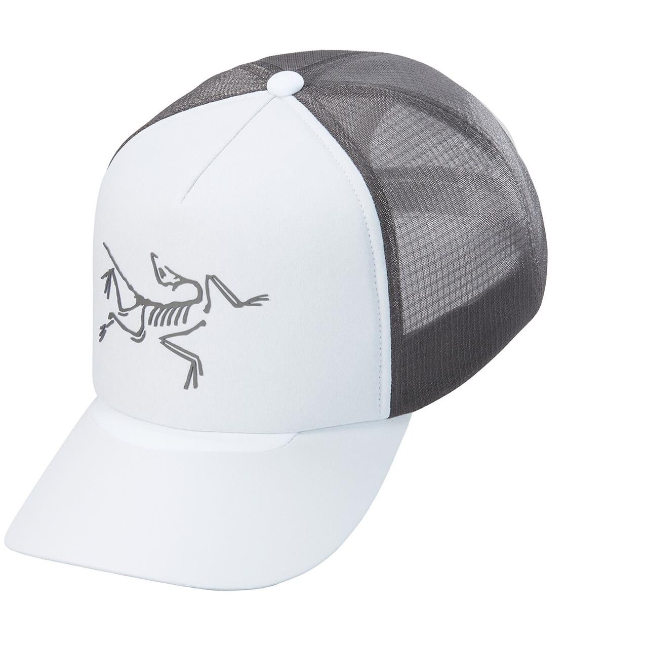 Se Arcteryx Bird Trucker Curved S24 (Hvid (DAYBREAK/GRAPHITE) One size) hos Friluftsland.dk