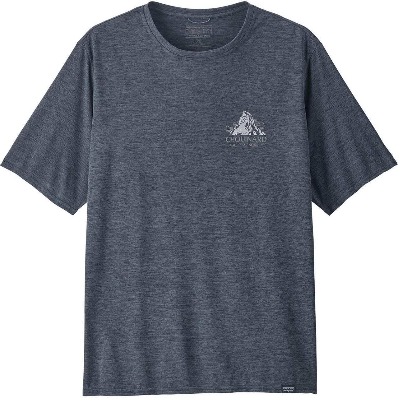 Patagonia Mens Cap Cool Daily Graphic Shirt- Lands (Blå (CHOUINARD CREST: SM BLUE X-DYE) Small)