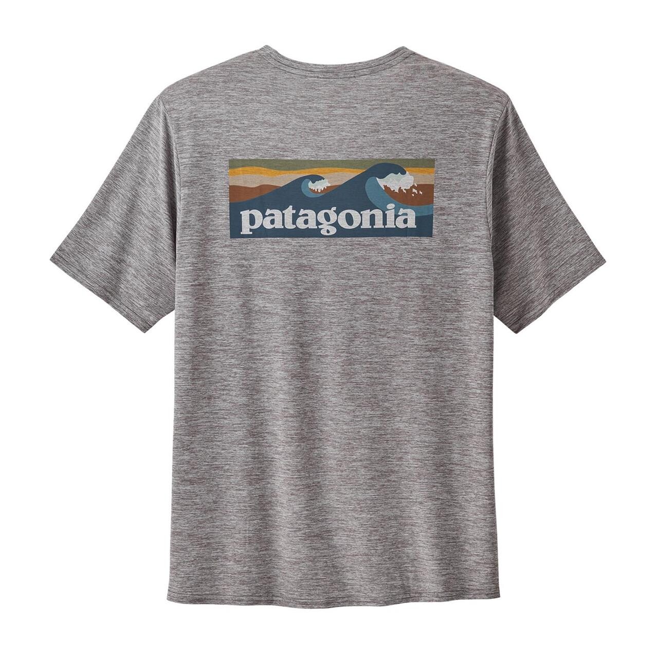 Patagonia Mens Cap Cool Daily Graphic Shirt Waters Grå Bl Abalone Blue: Feather Grey