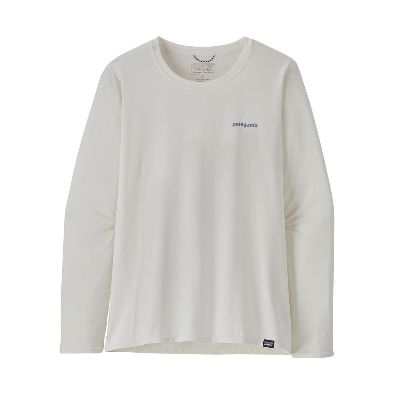 Patagonia Womens Ls Cap Cool Daily Graph Shirt Waters Grå Bl Light Plume Grey: White