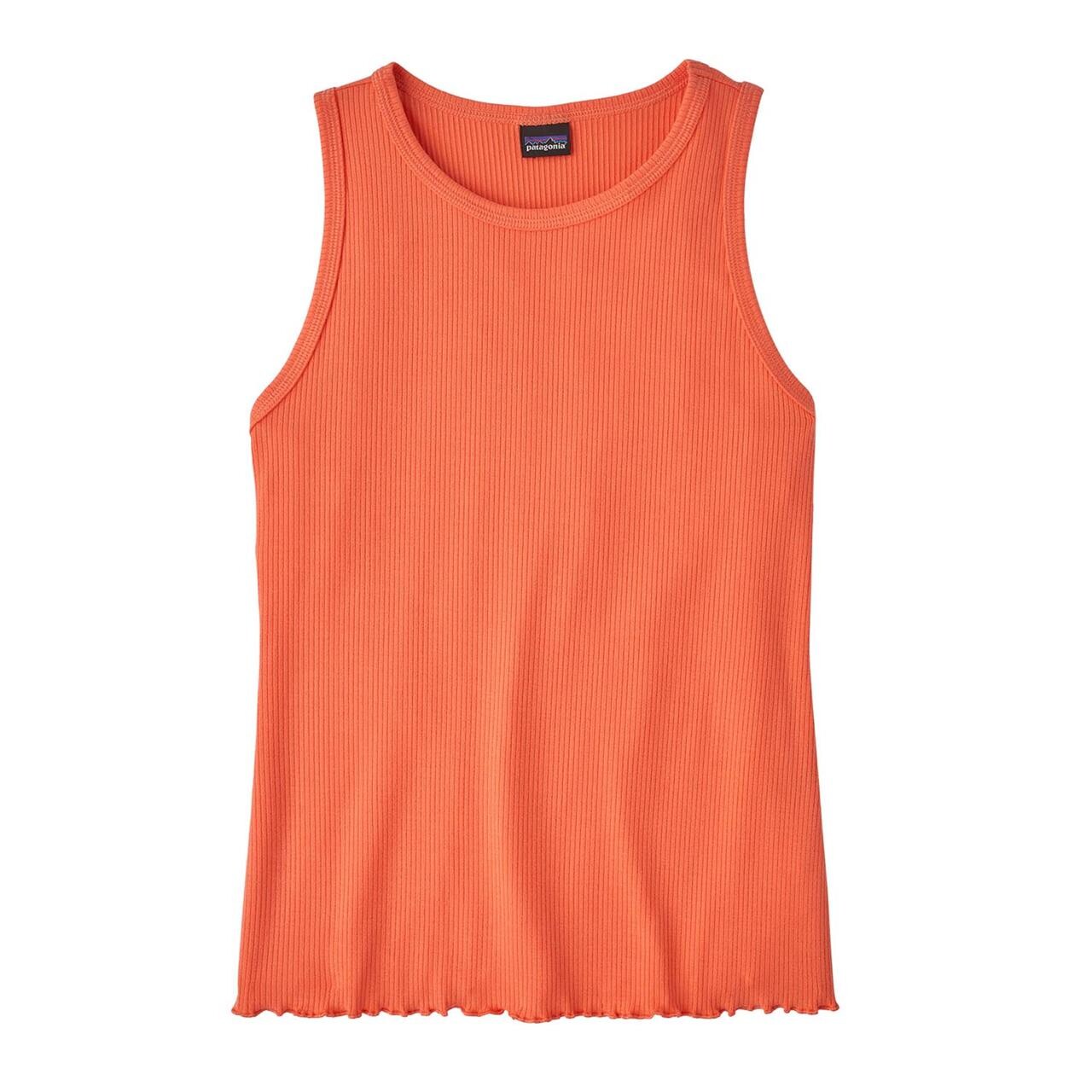 Womens Rib Knit Tank Orange Coho Coral Large Fra Patagonia