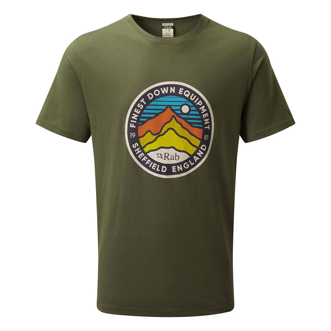 Billede af RAB Mens Stance 3 Peaks Tee (Grøn (ARMY) Small)