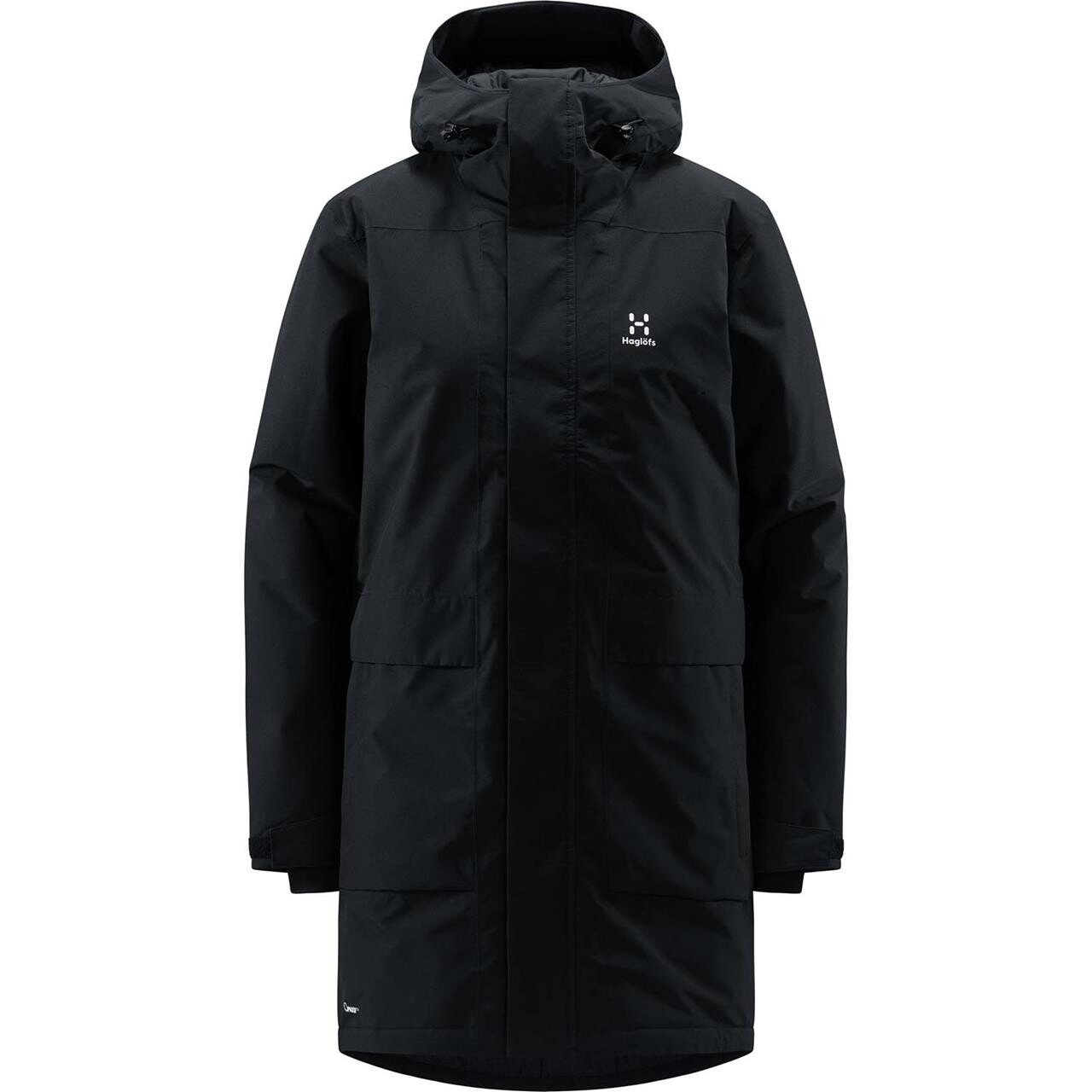 Se Haglöfs Womens Salix Proof Mimic Parka (Sort (TRUE BLACK) Large) hos Friluftsland.dk