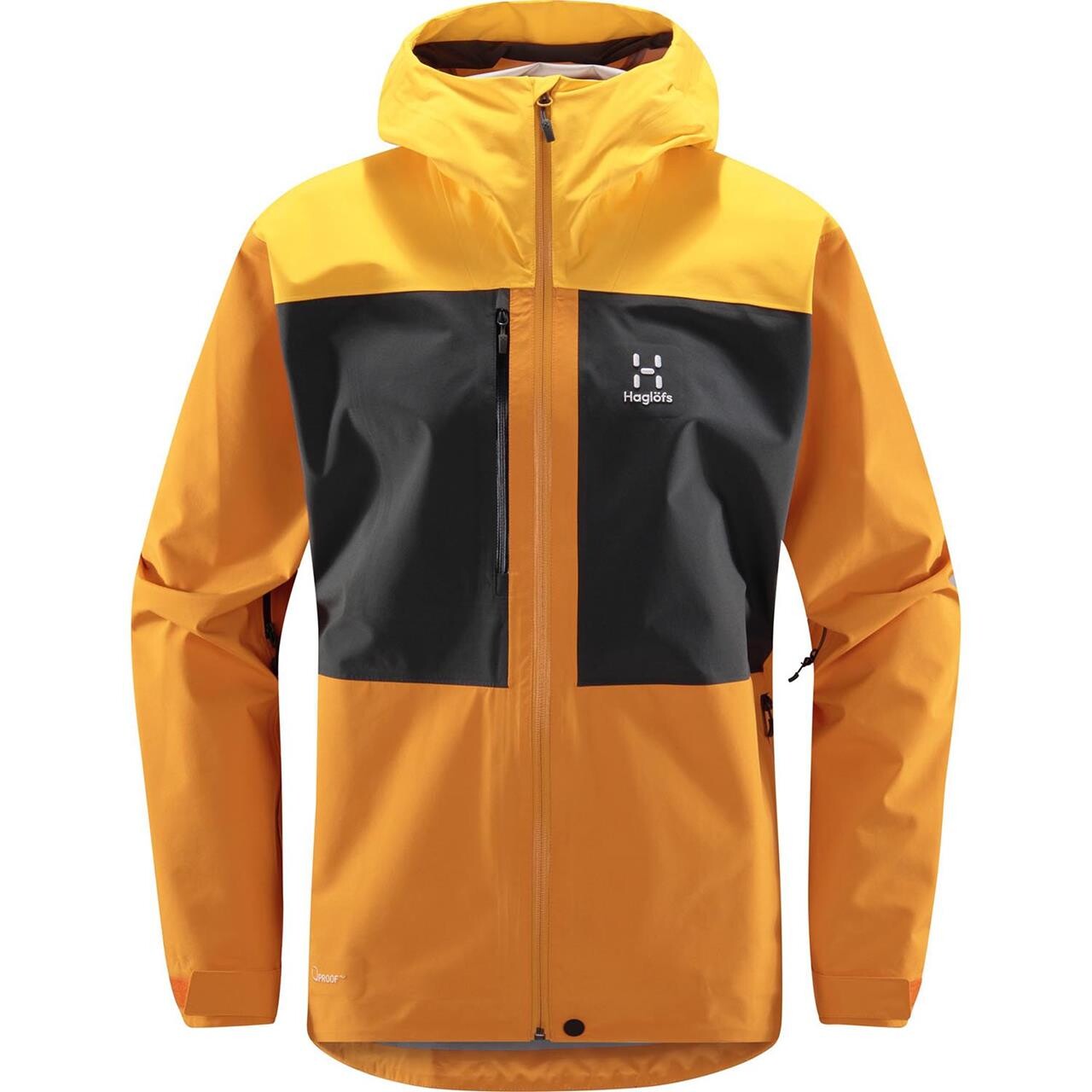 Se Haglöfs Mens Front Proof Jacket (Gul (SUNNY YELLOW/DESERT YELLOW) Small) hos Friluftsland.dk