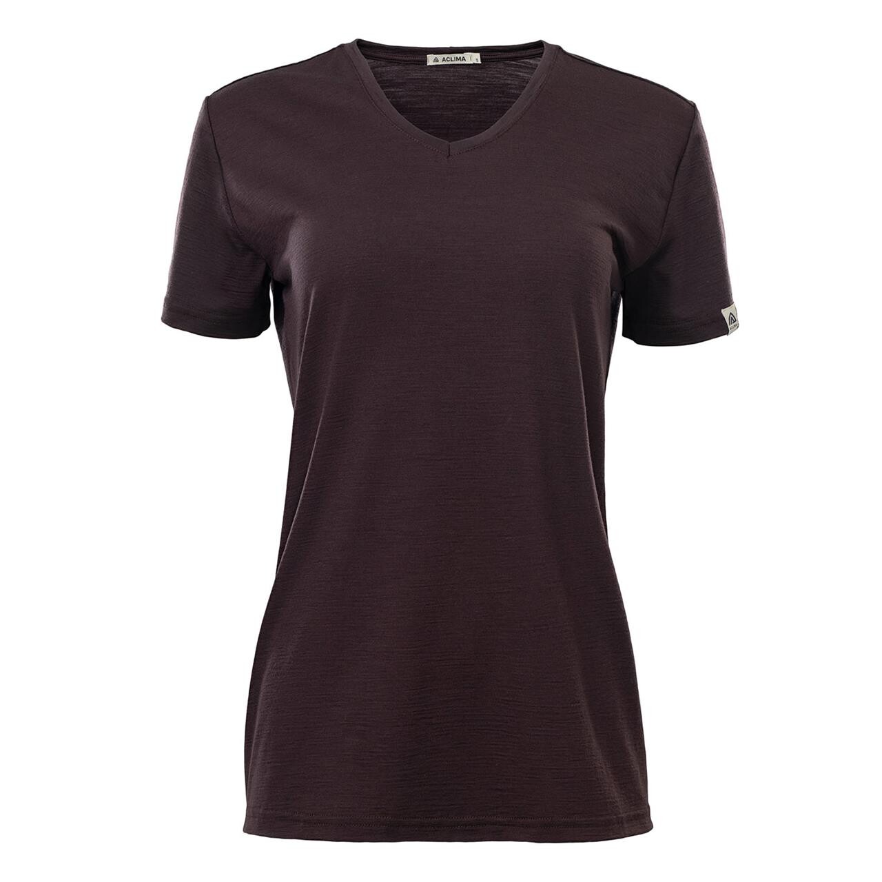 Aclima Womens Lightwool 180 Loose Fit Tee Lilla Chocolate Plum X Large