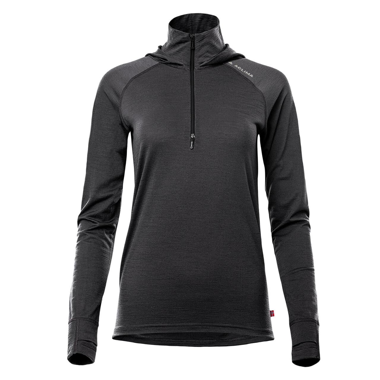 Aclima Womens Lightwool 180 Hoodie Grå Marengo X Small