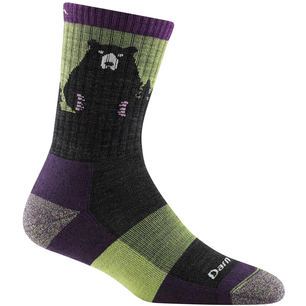 Se Darn Tough Womens Bear Town Micro Crew Light Cushion (Grøn (LIME) 38-40,5) hos Friluftsland.dk