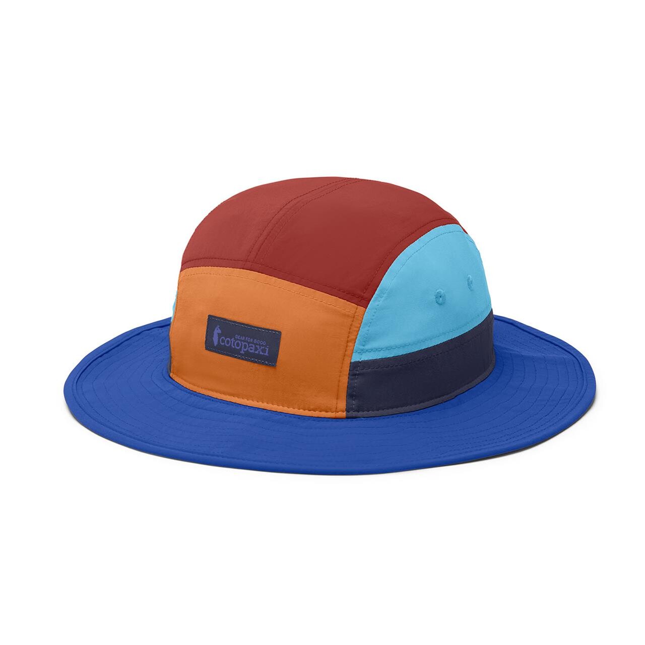 Se Cotopaxi Tech Bucket Hat (Orange (TAMARINDO AND SCUBA BLUE) One size) hos Friluftsland.dk