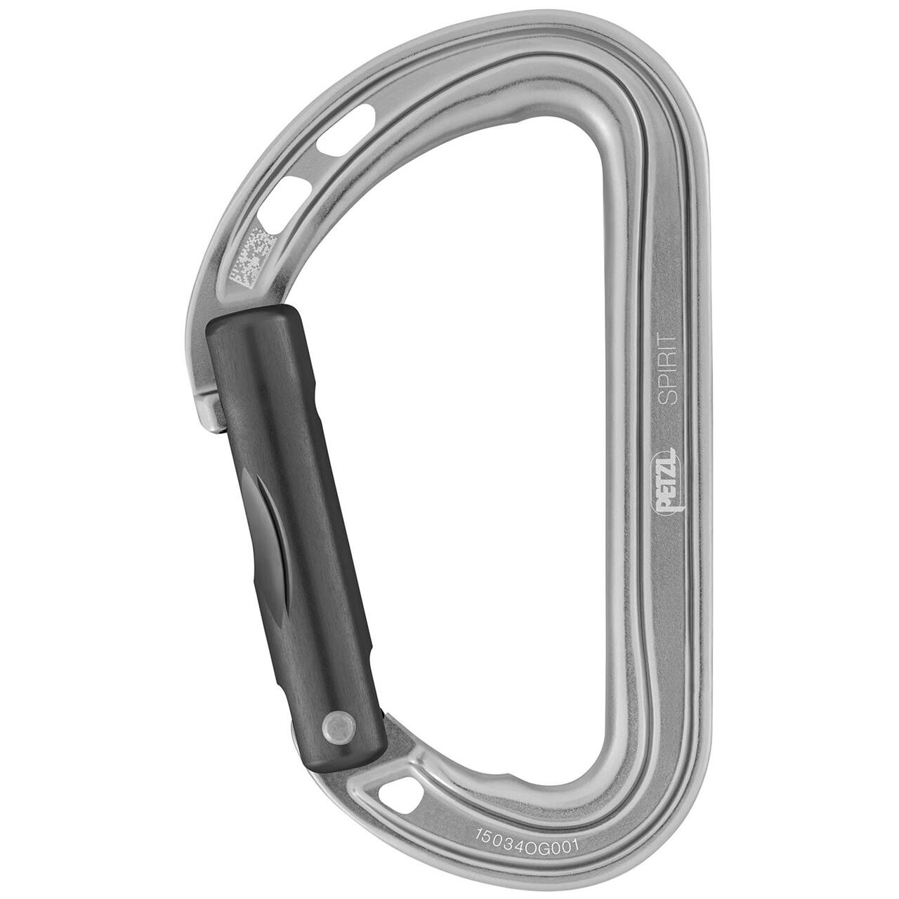 Petzl Spirit Carabiner Bent Gate S24 (Grå (GREY))
