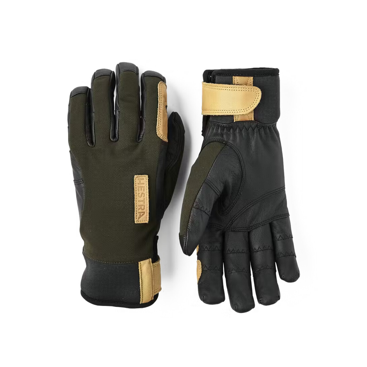 Hestra Ergo Grip Active Wool Terry 5-finger (Grøn (DARK FOREST/BLACK) 8)