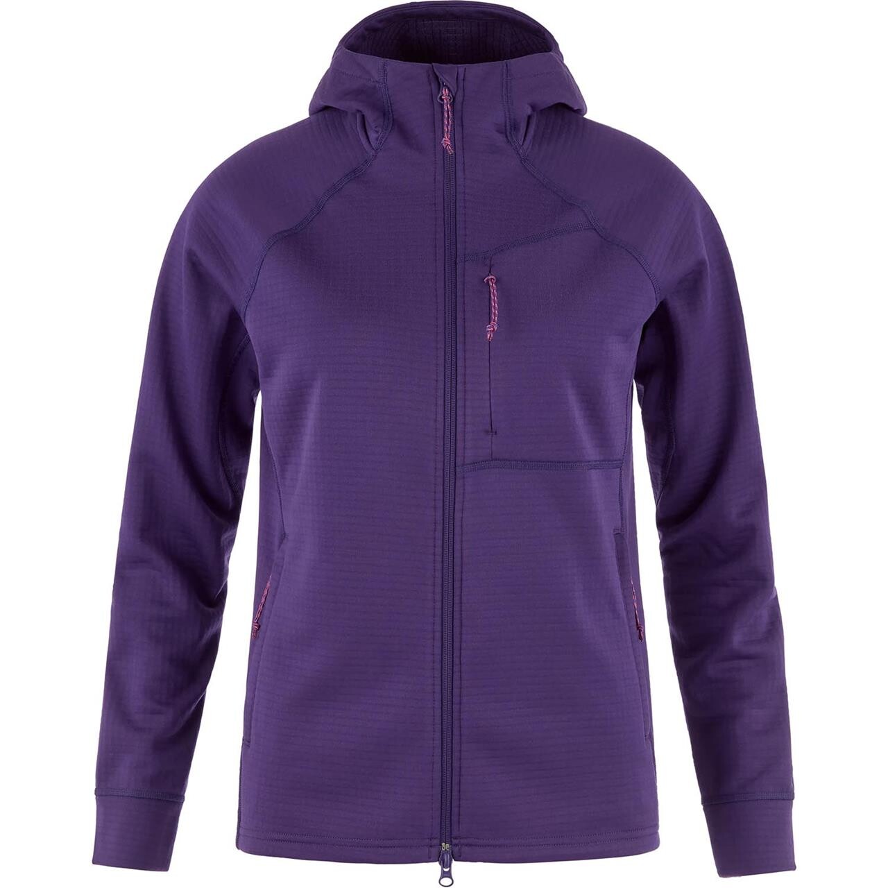 Fjällräven Womens Abisko Grid Fleece Hoodie (Lilla (DARK VIOLET/425) Medium)