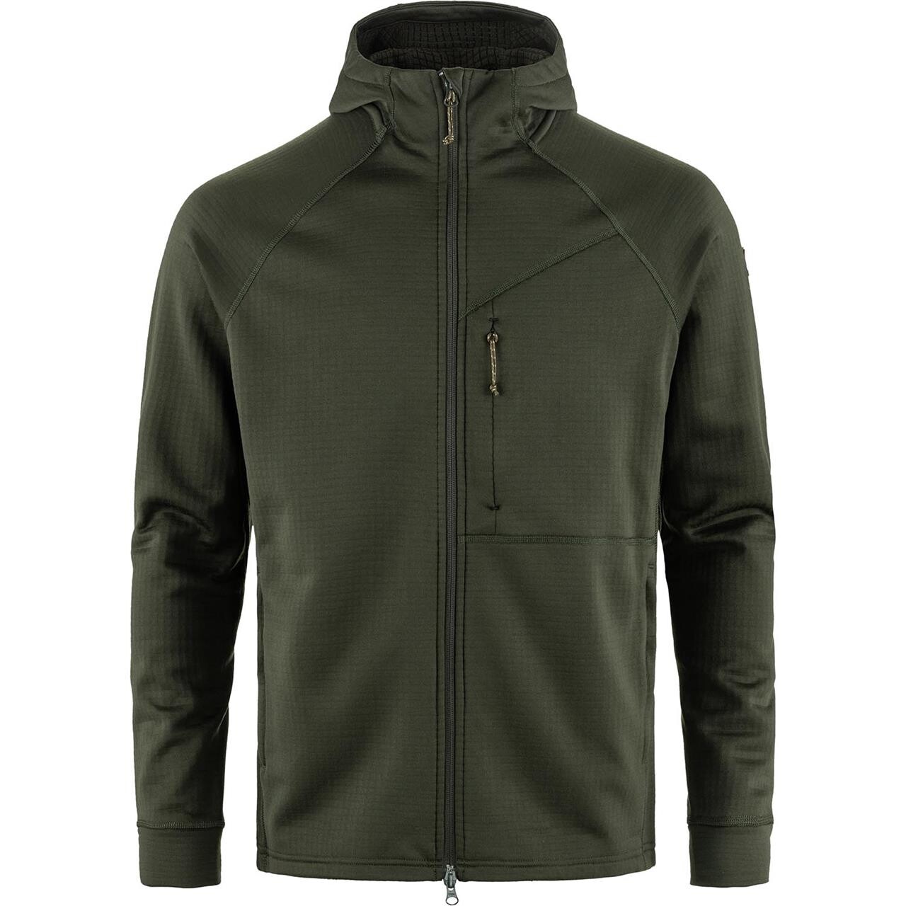 Fjällräven Mens Abisko Grid Fleece Hoodie (Grøn (DEEP FOREST/662) X-large)