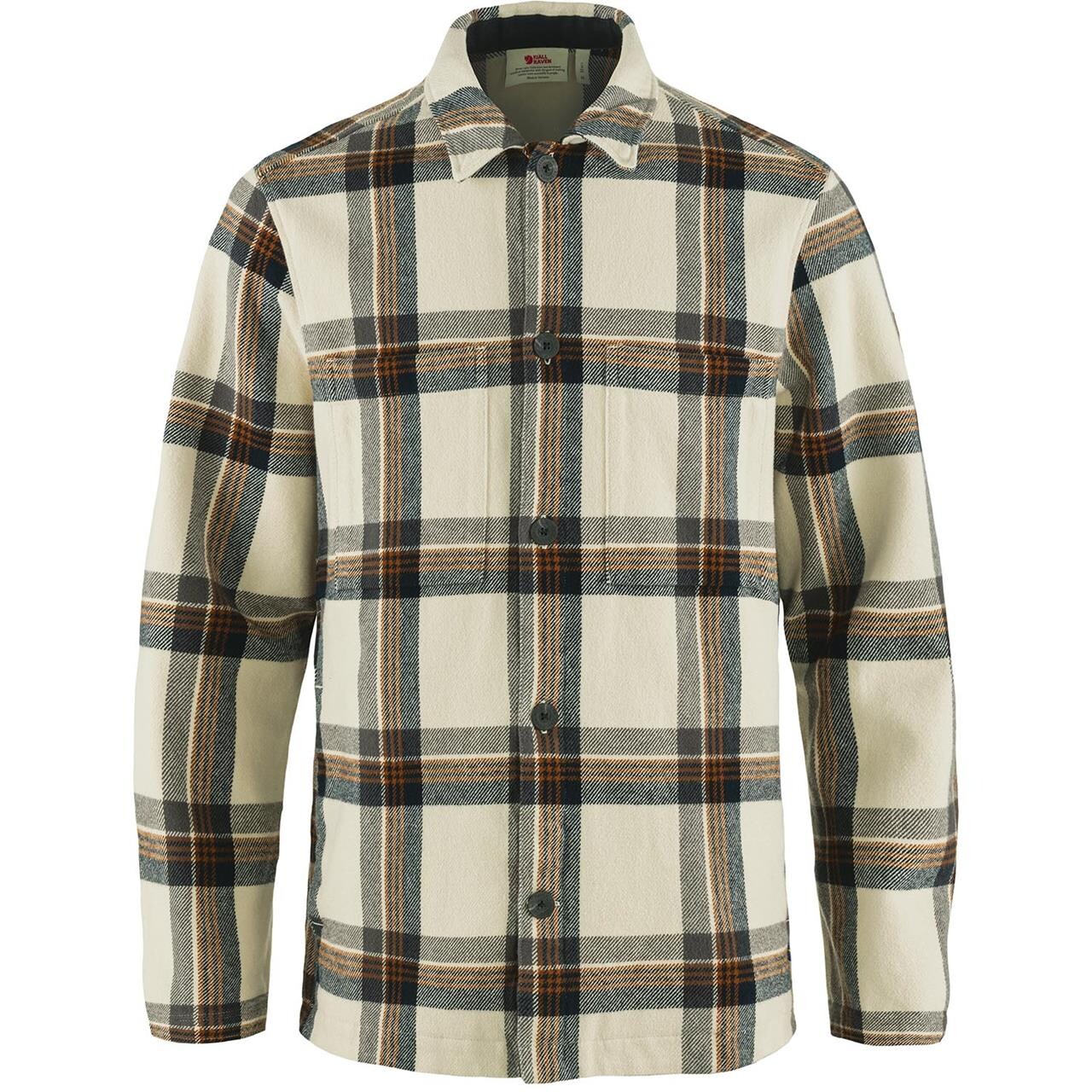 Fjällräven Mens Singi Flannel Overshirt (Hvid (CHALK WHITE-DARK NAVY/113-555) Large)