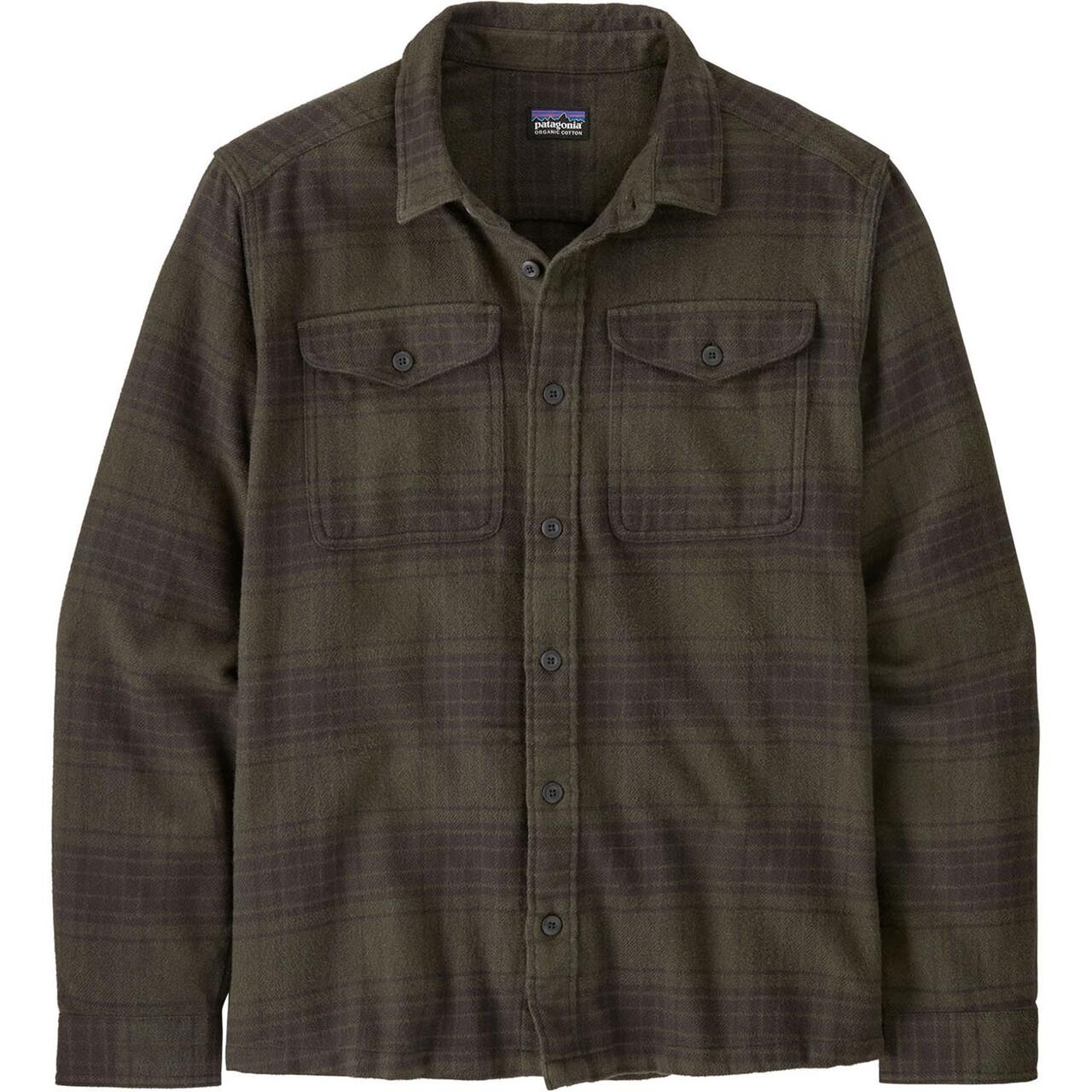 Patagonia Mens Fjord Flannel Shirt (Grøn (CASCADE: BASIN GREEN) Medium) billede