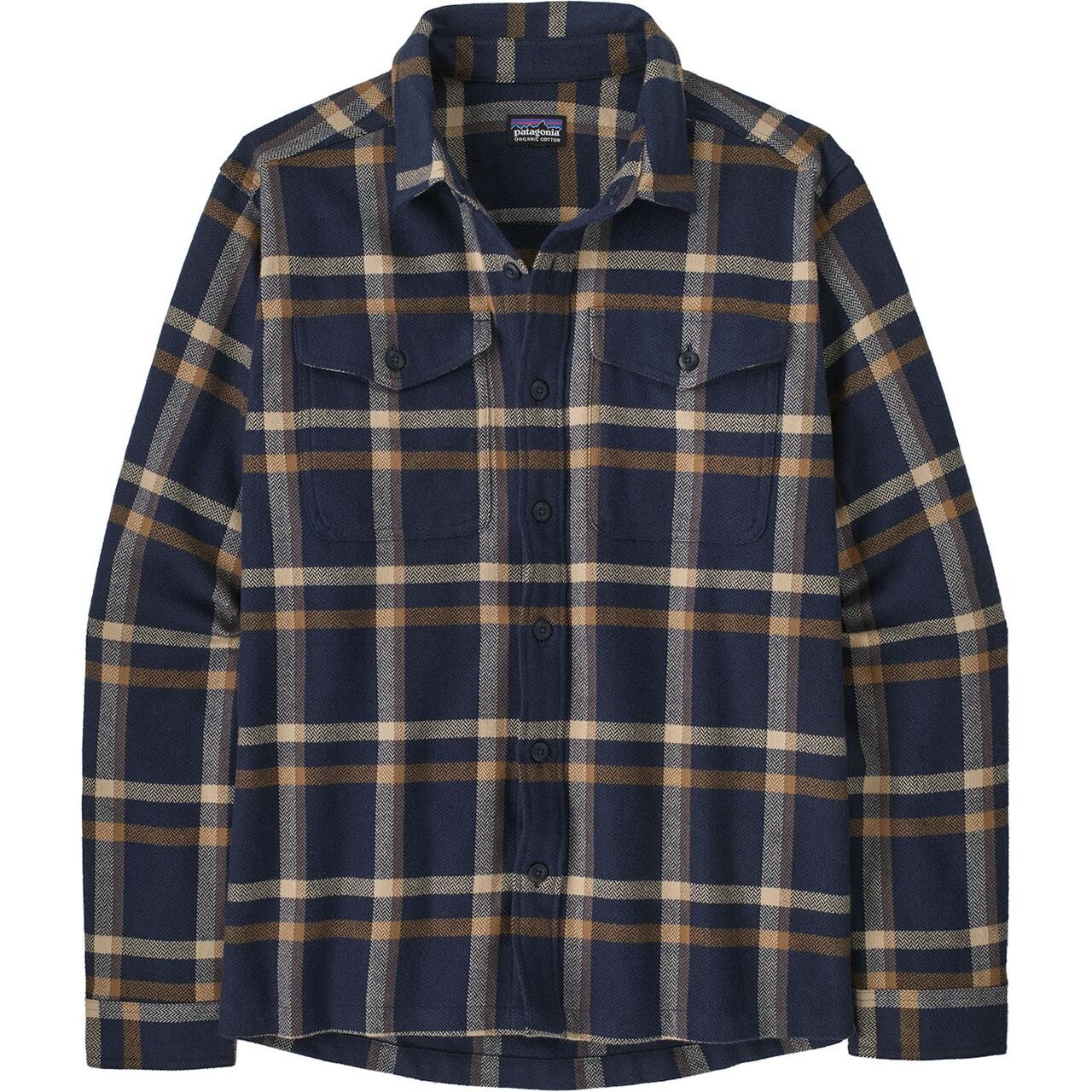 Patagonia Mens Fjord Flannel Shirt (Blå (CROSSING: NEW NAVY) X-large)