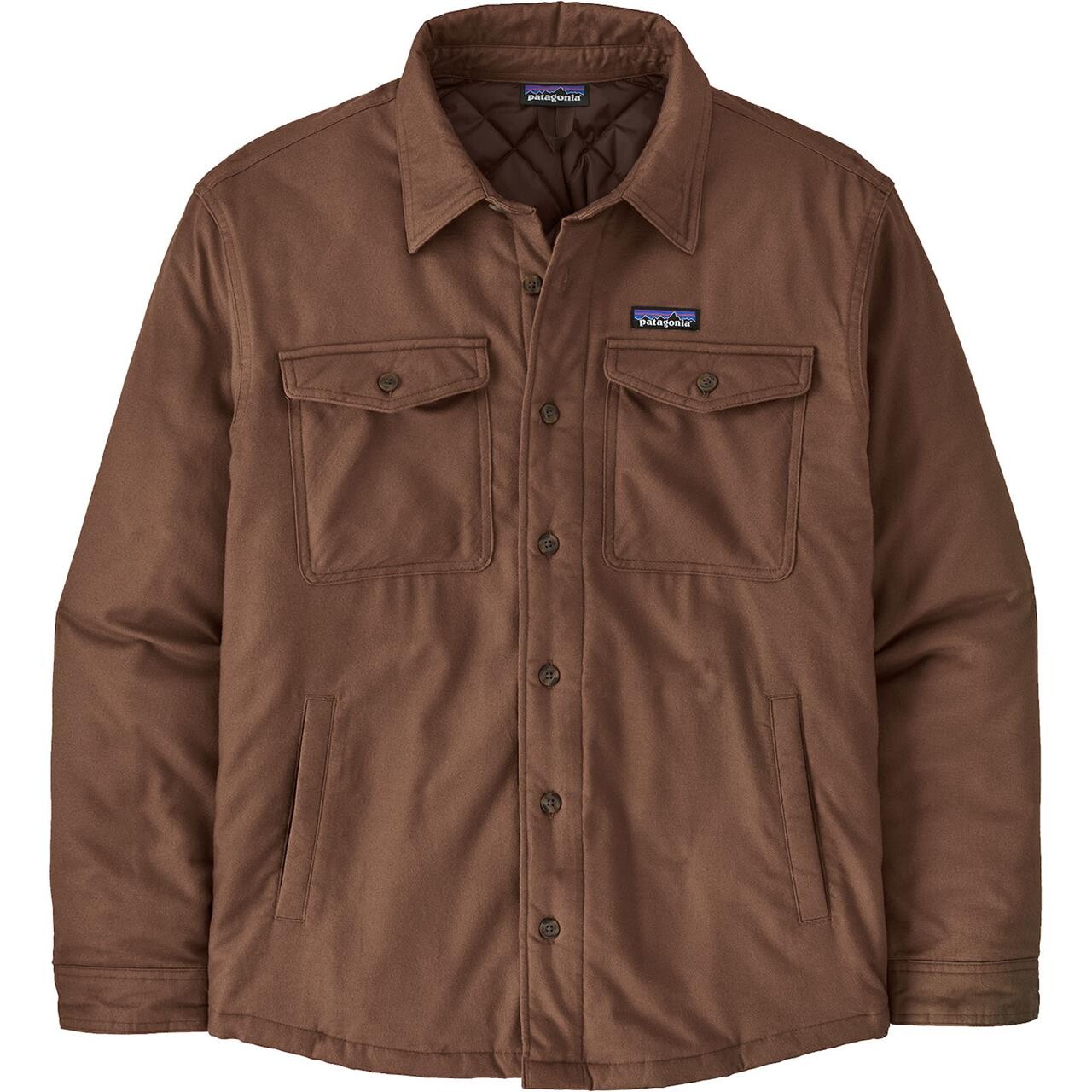 Patagonia Mens Lw Insulated Fjord Flannel Shirt (Brun (BERM BROWN) X-large)