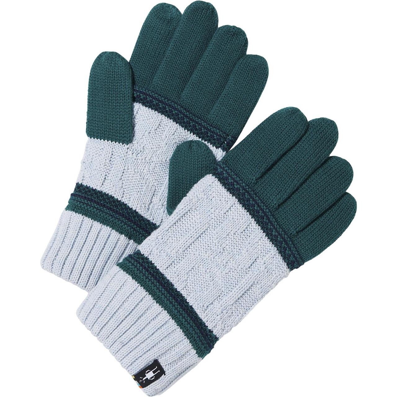 Smartwool Popcorn Cable Glove (Grön (EMERALD GREEN/APRICOT) One size)