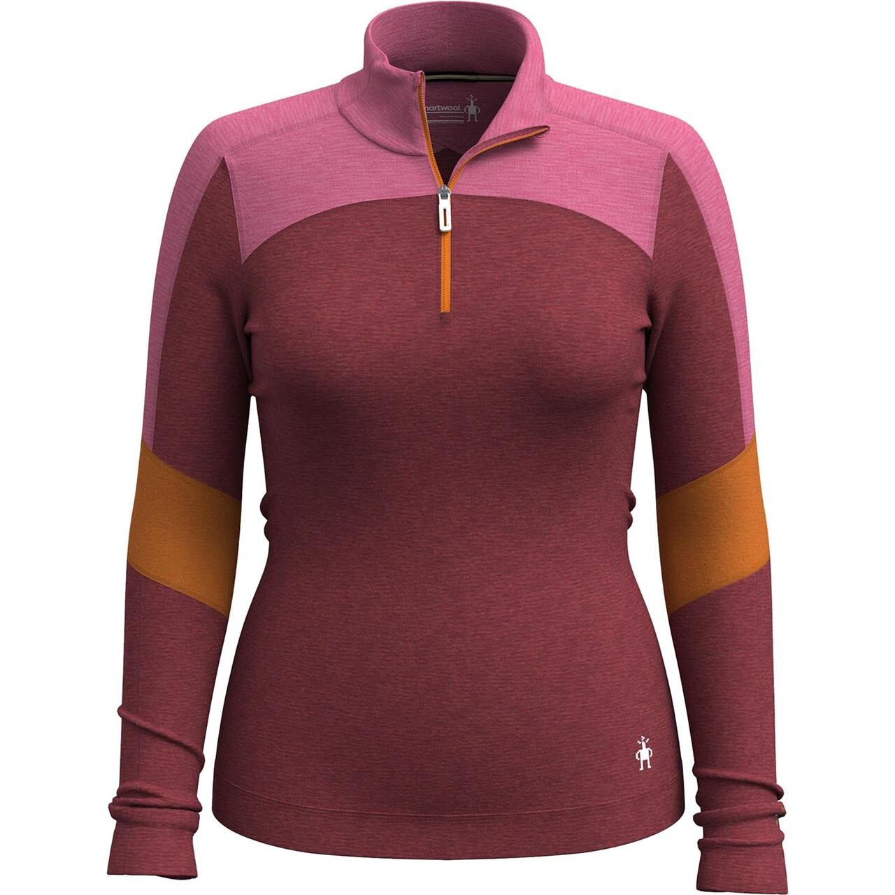 Womens Cl Thermal Merino Base Layer Cb 1 4 Zip Lyserød Currant Garden Pink Small Fra Smartwool