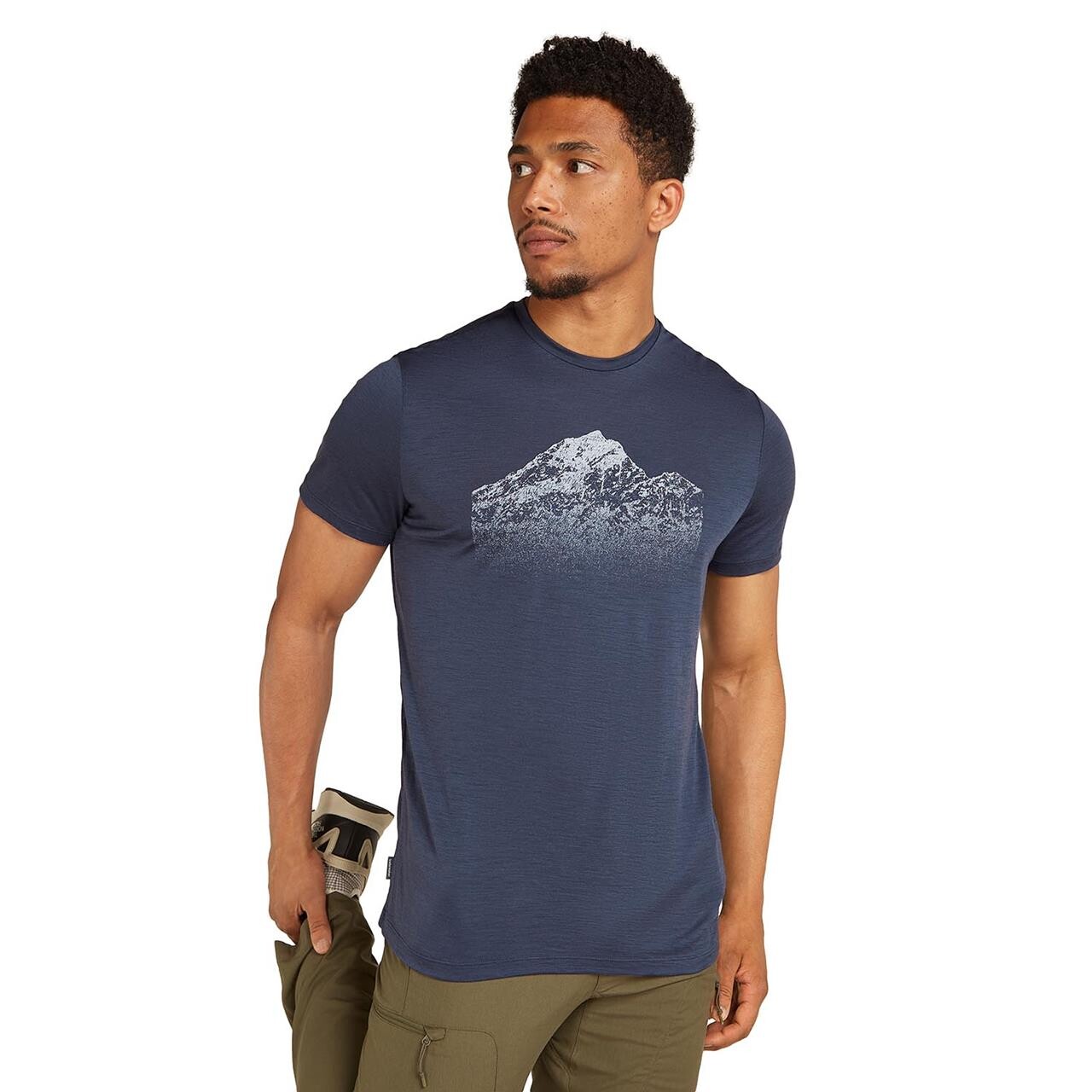Icebreaker Mens Merino 150 Tech Lite S/s T Grå Graphite/rising Light
