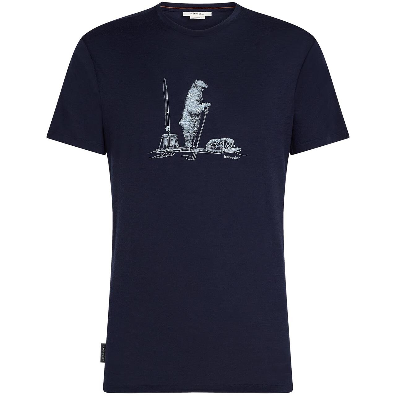 Icebreaker Mens Merino 150 Tech Lite Blå Midnight Navy Polar Paddle