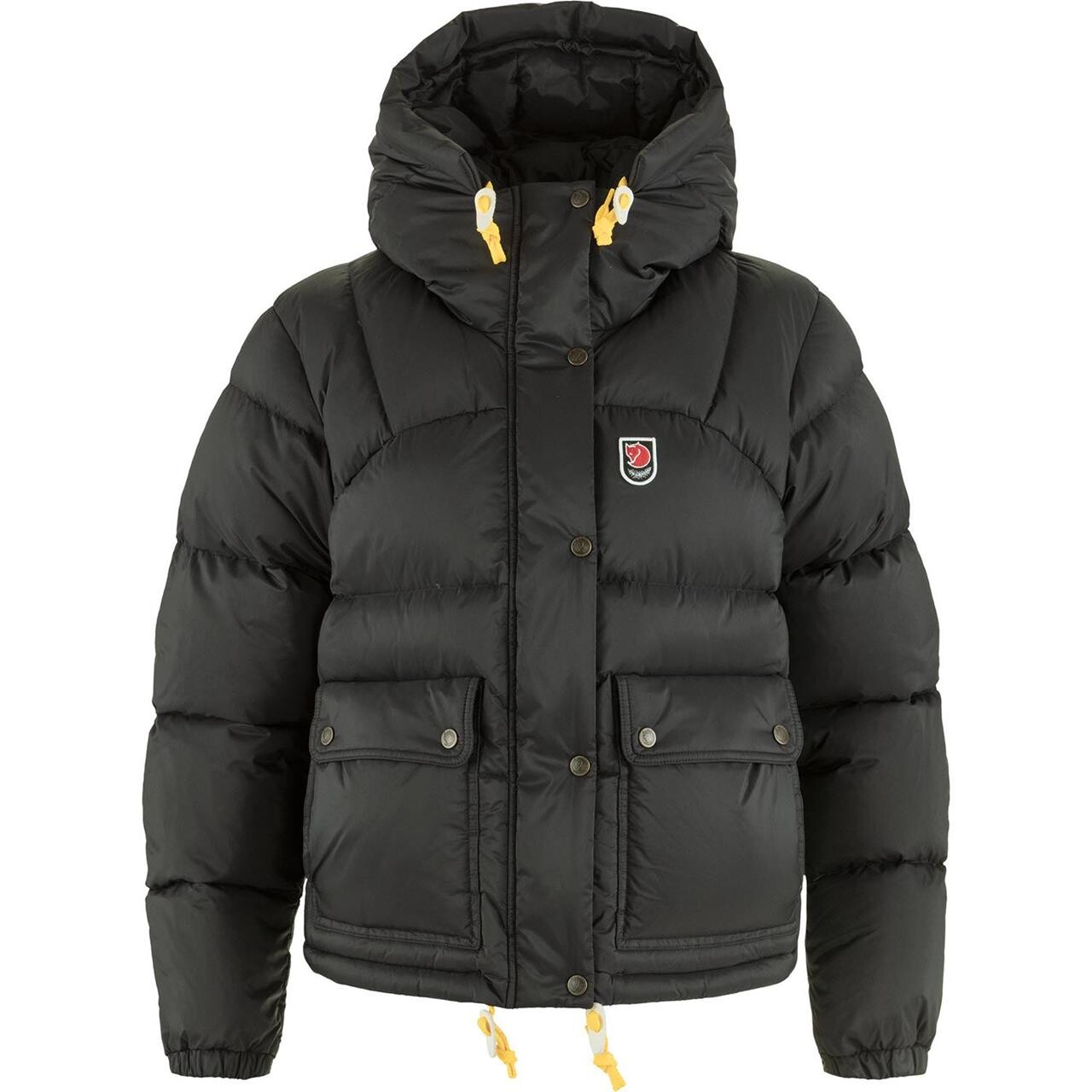 Fjallraven Womens Expedition Down Cropped Jacket Sort Black 550 Medium