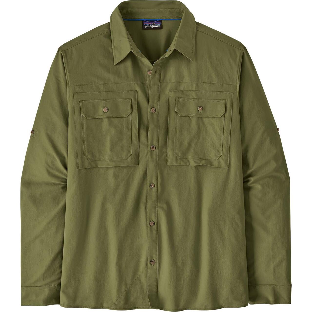Patagonia Mens L/S Self Guided Sun Shirt (Grøn (CAPER GREEN) Large)
