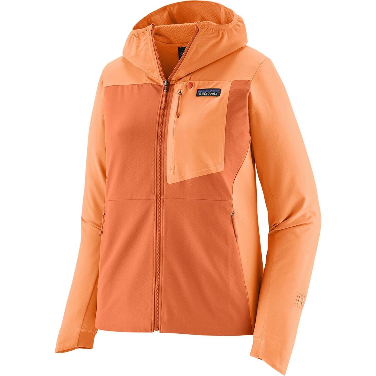 Patagonia Womens R1 Crossstrata Hoody S2025 model (Orange (ROCK MELON) Small)