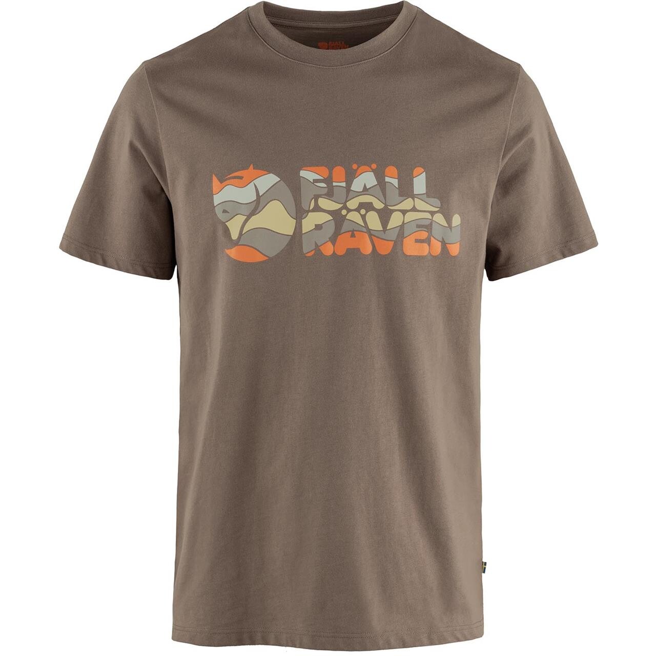 Fjällräven Mens Multicolor Logo T-shirt (Brun (SUEDE BROWN/244) Large)