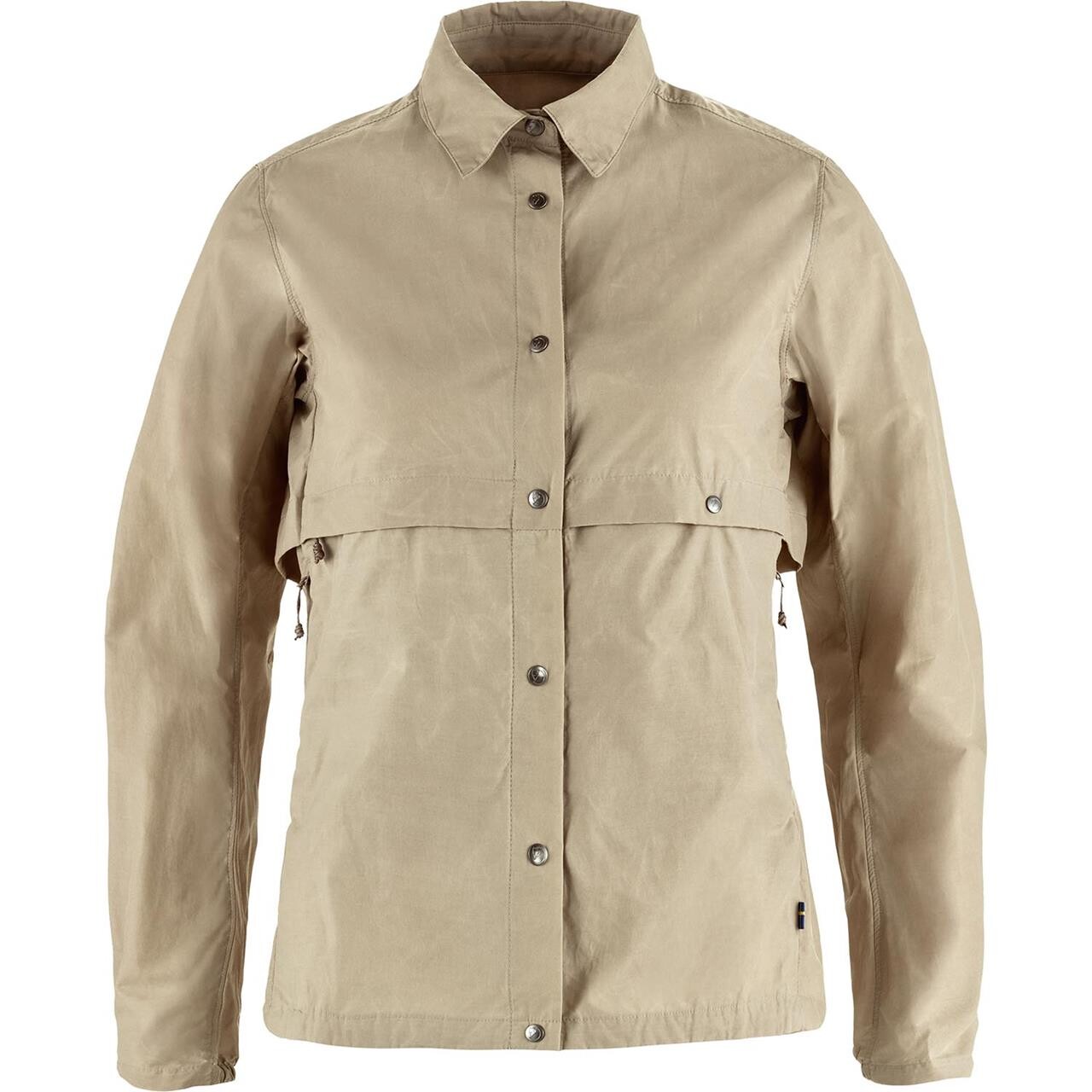 Womens Hoja Rider's Wind Jacket Hvid Fossil 118 X Small Fra Fjällräven