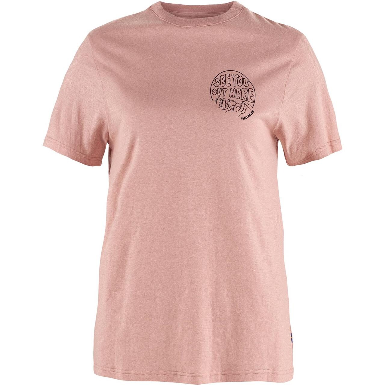 Fjällräven Womens Hemp Blend Out Here T-shirt (Lyserød (CHALK ROSE/302) Medium)