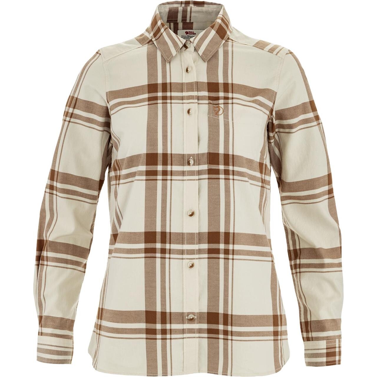 Fjallraven Womens Övik Lite Flannel Shirt Hvid Chalk White Laven Mist/113 452 X Large