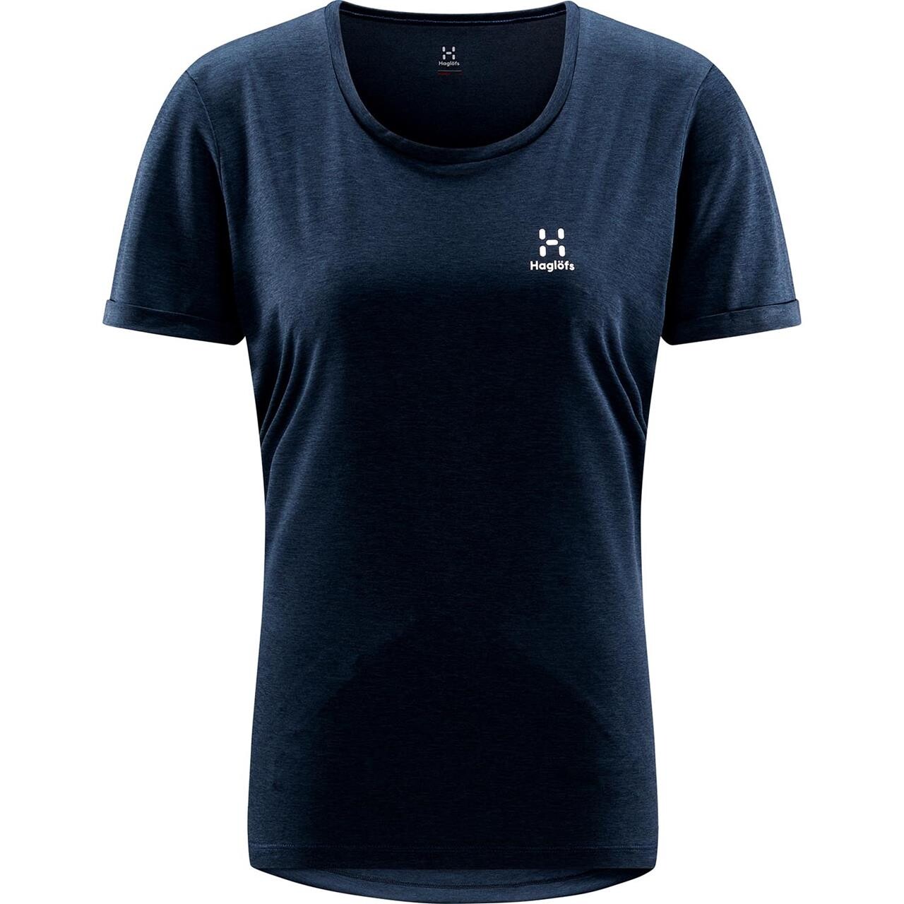 Haglöfs Womens Ridge Hike Tee Blå Tarn Blue Solid Medium