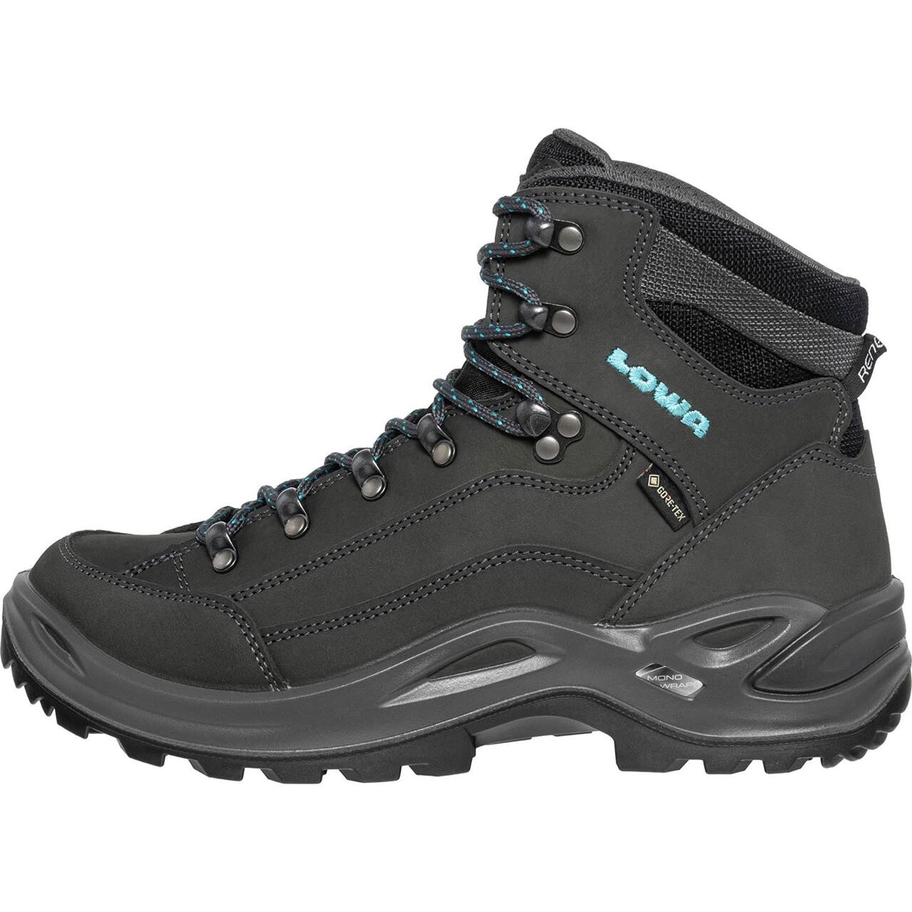 Lowa Womens Renegade GTX Mid (Grå (ASPHALT/TURQUOISE) 39)