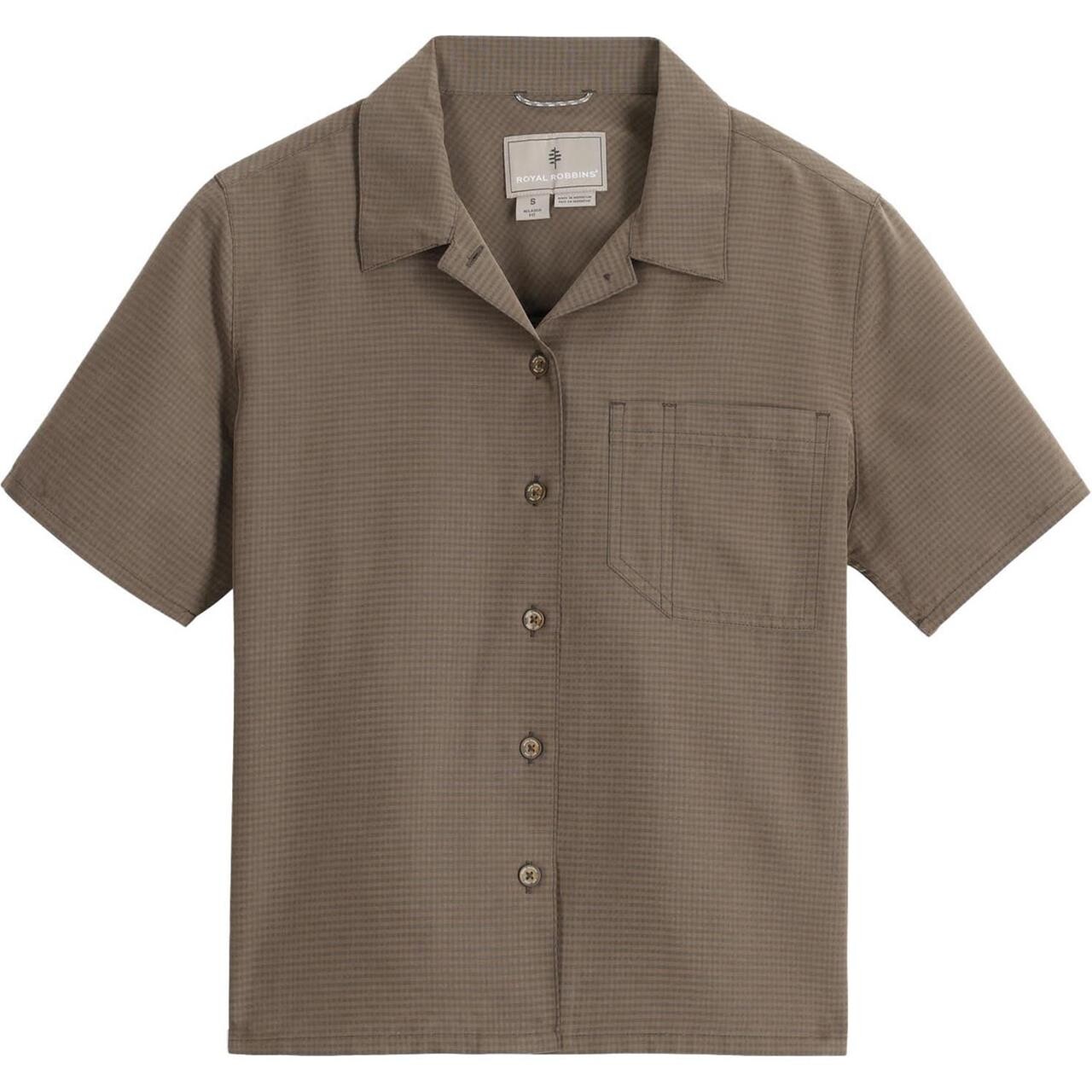 Royal Robbins Womens Desert Pucker S/S (Grön (EVERGLADE) Small)