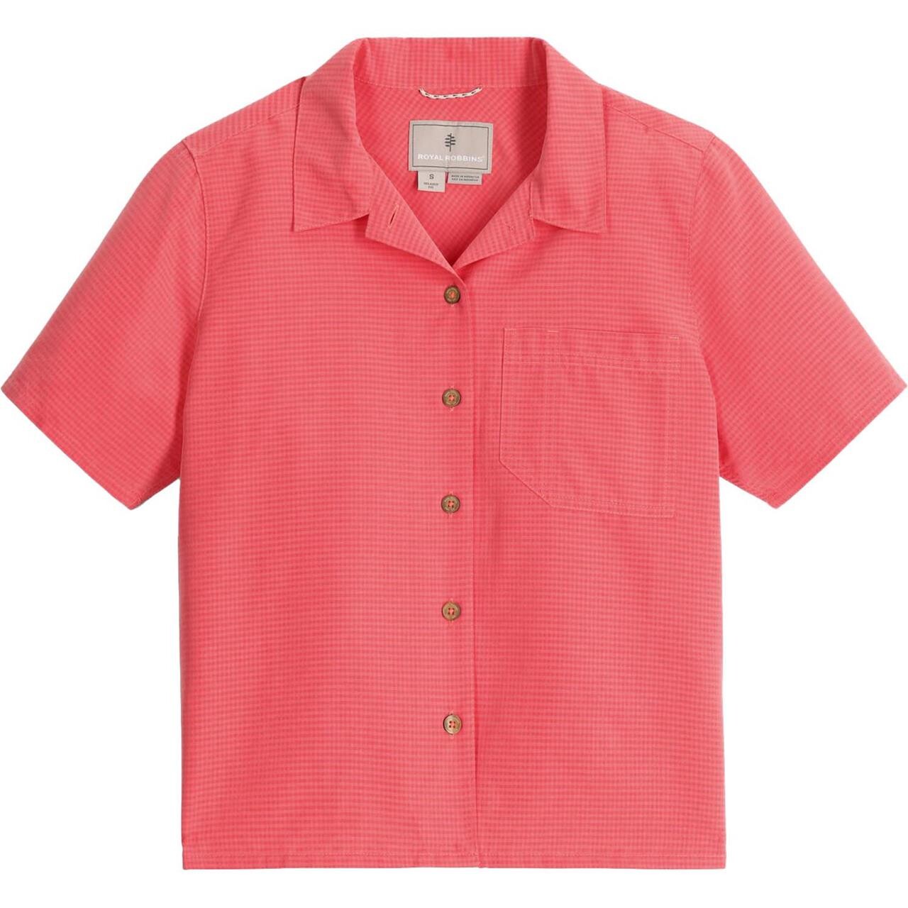 Royal Robbins Womens Desert Pucker S/S (Lyserød (ROSEFINCH) X-large)