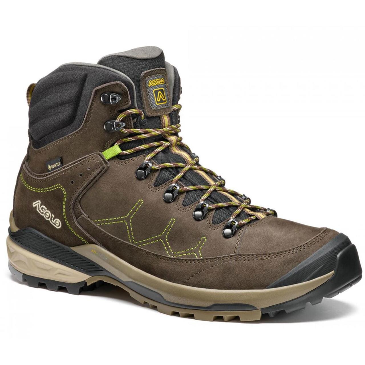 Asolo Mens Falcon EVO NBK (Brun (DARK BROWN/LIME) 43 1/3)