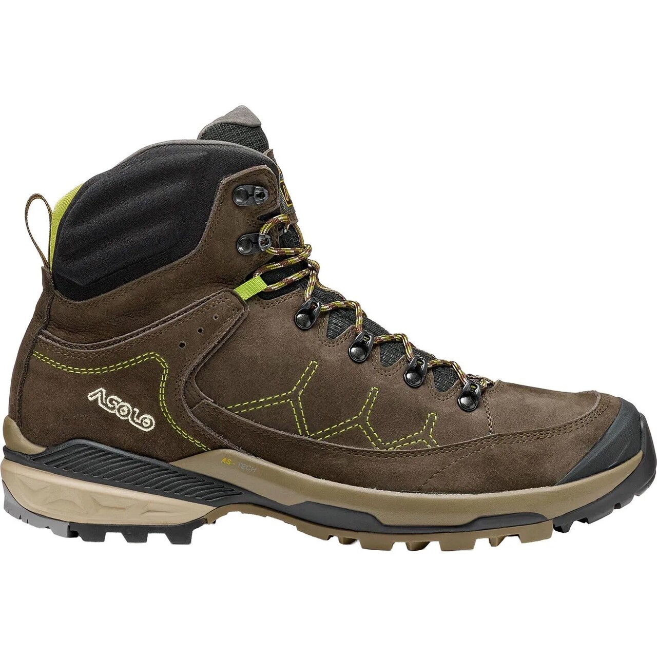 Asolo Mens Falcon EVO NBK Wide (Brun (DARK BROWN/LIME) 43 2/3)