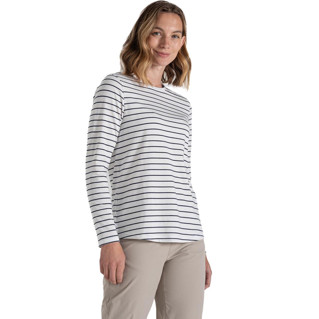 Craghoppers Womens Nosilife Akona L/S Top (Blå (BLUE NAVY STRIPE) 40)