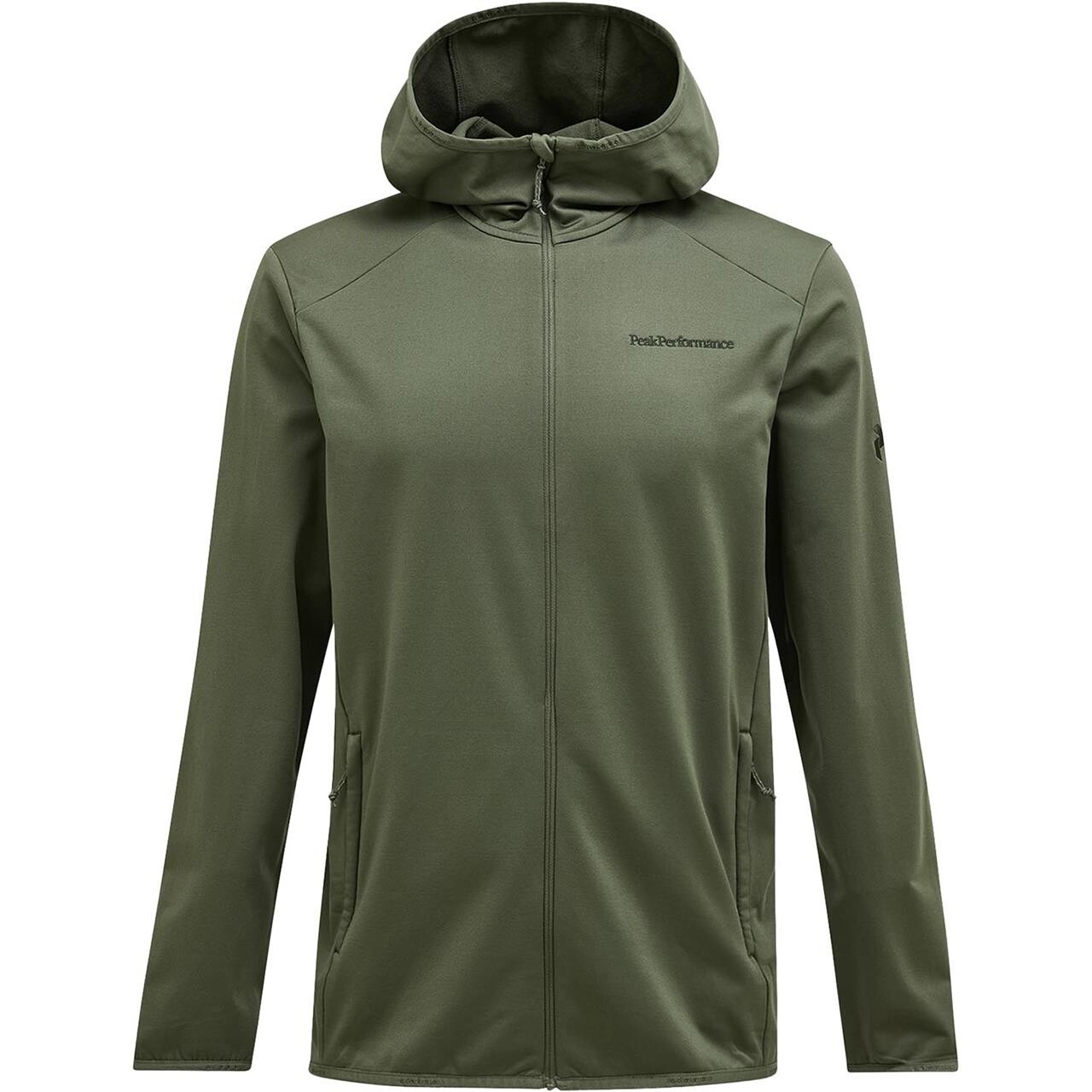 Peak Performance Mens Light Zip Hood (Grøn (PINE NEEDLE) Large)