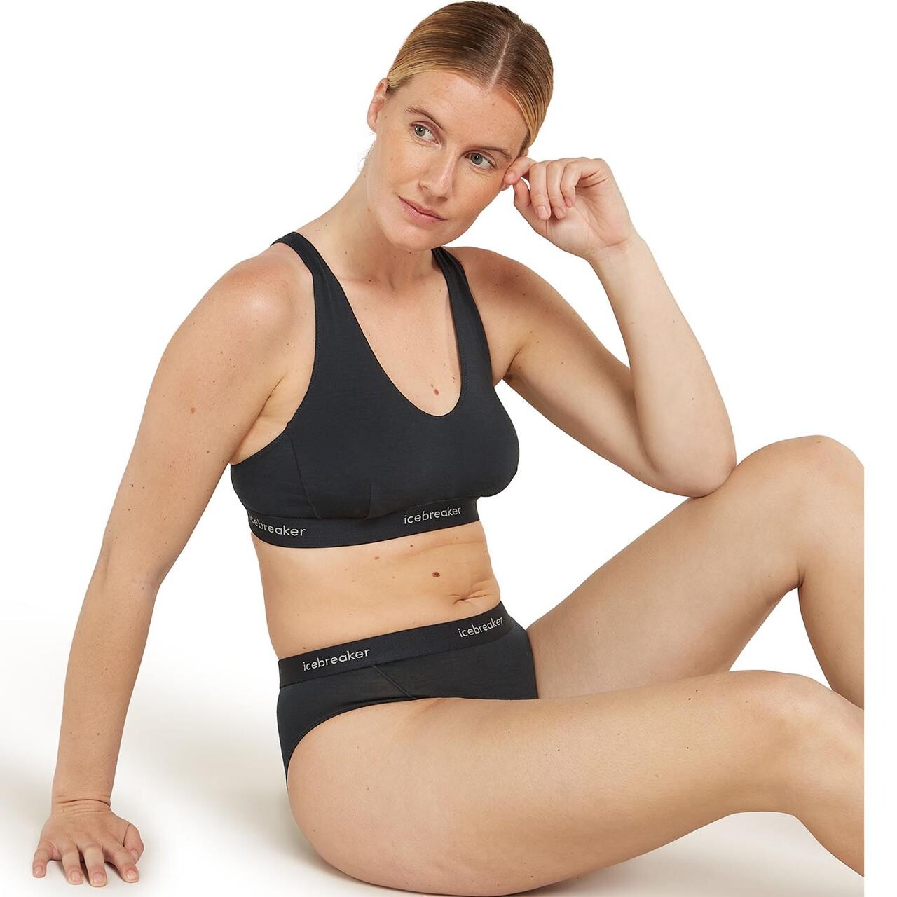 Icebreaker Womens Merino Blnd 125 Cool-lite Sprite Hipster (Sort (BLACK) X-small)