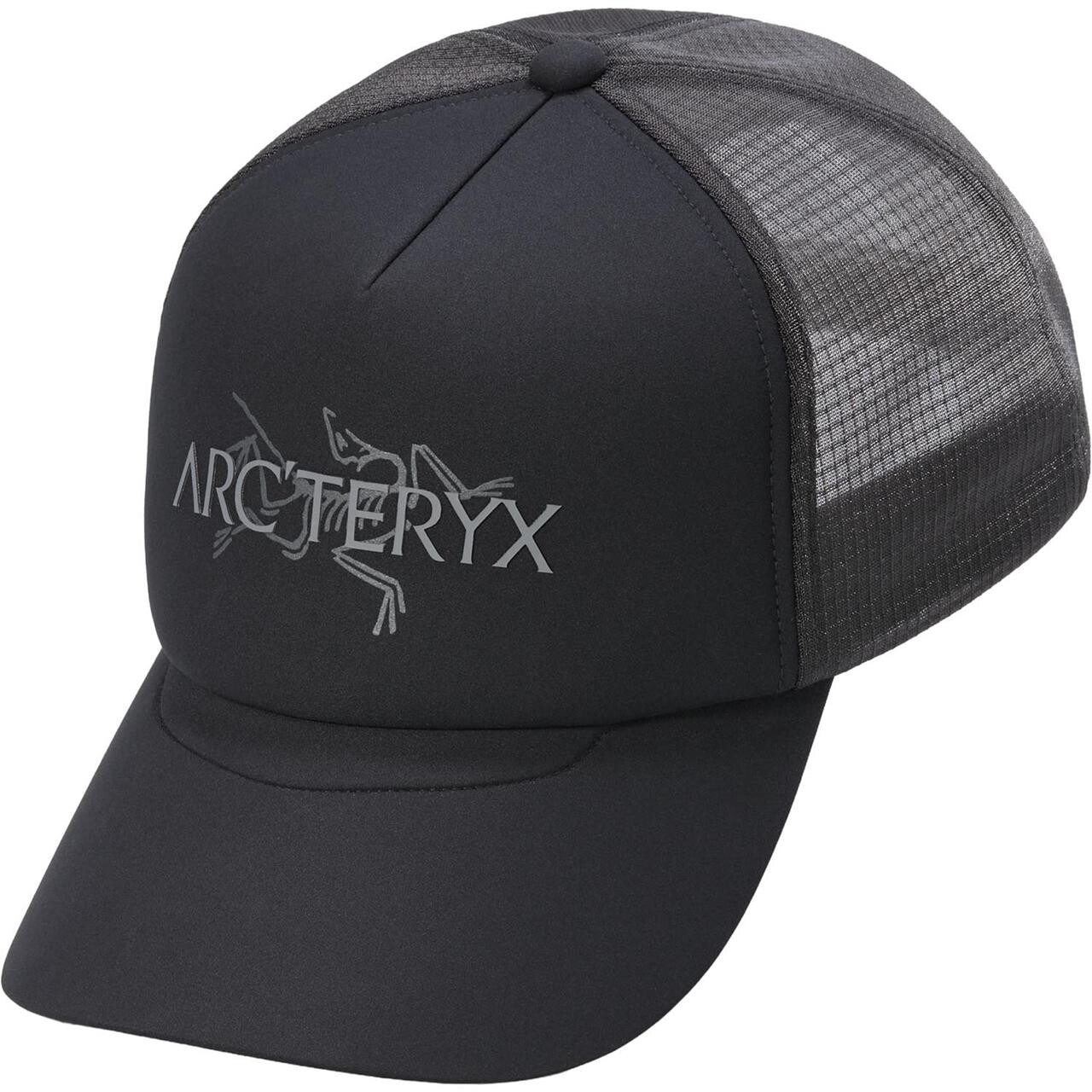 Arcteryx Bird Word Trucker Hat (Sort (BLACK/CLOUD) Small/medium)