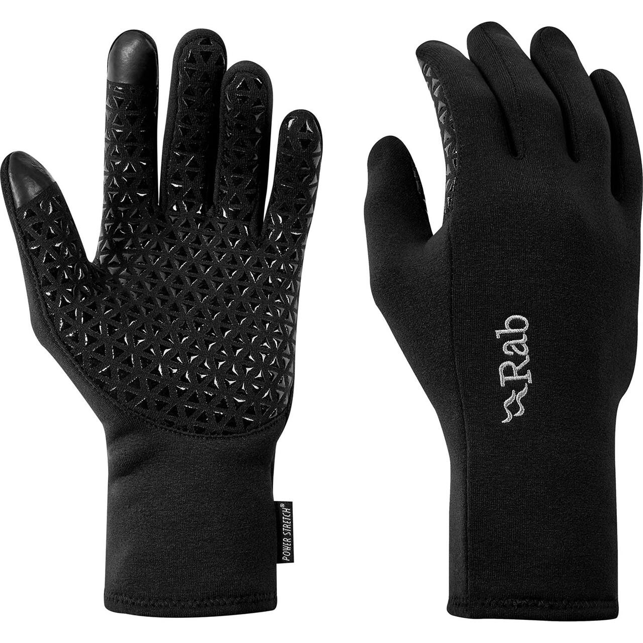 RAB Power Stretch Contact Grip Gloves (Sort (BLACK) Small)