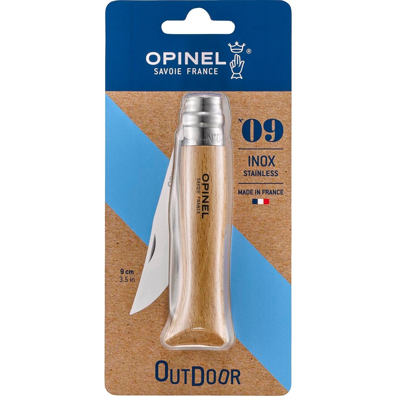Opinel N°9 Stainless Steel 9,0 Cm (Brun (BEACHWOOD)) billede