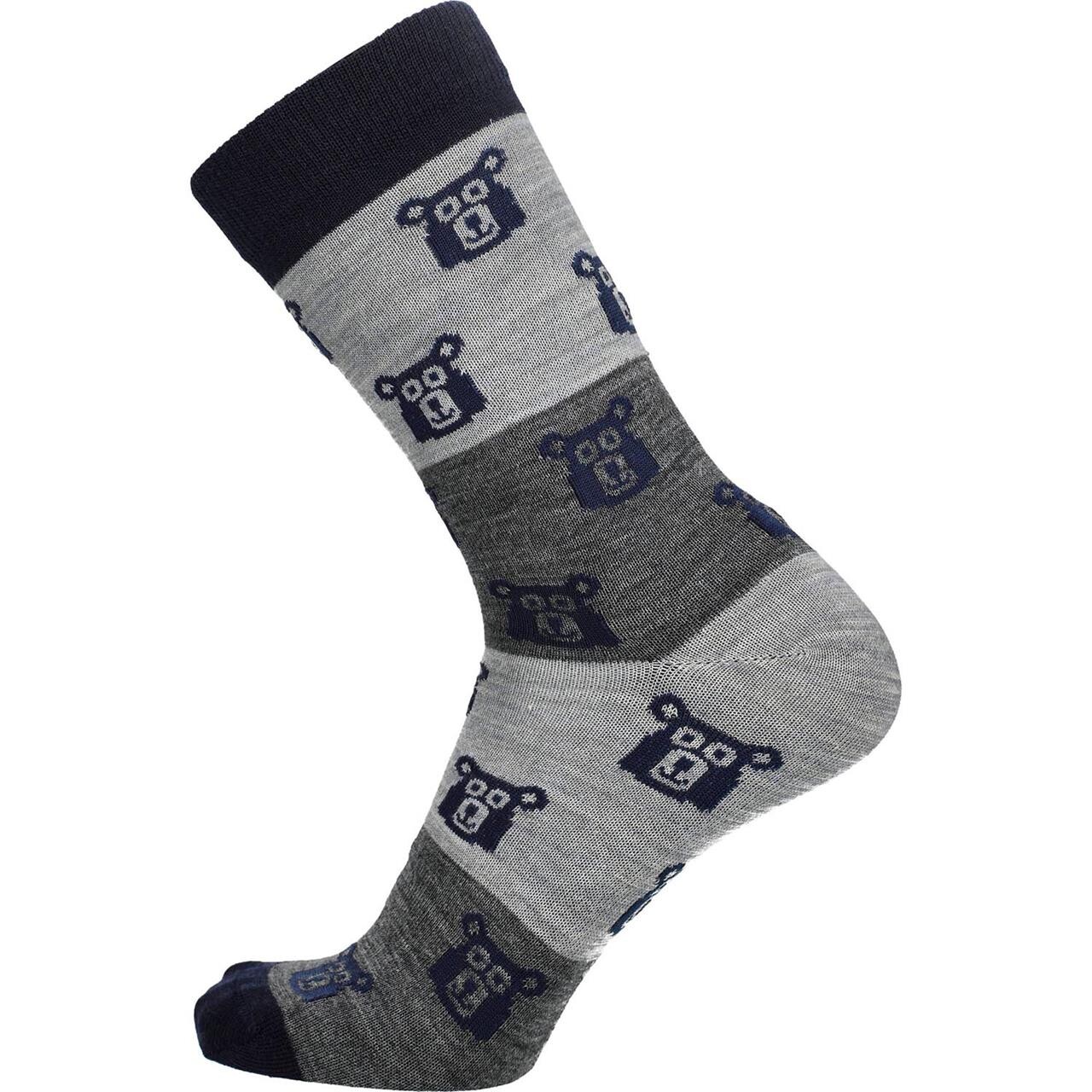 Friluftsland Merino Lifestyle Bear Wide Stripes (Blå (NAVY/GREY) 35-38)