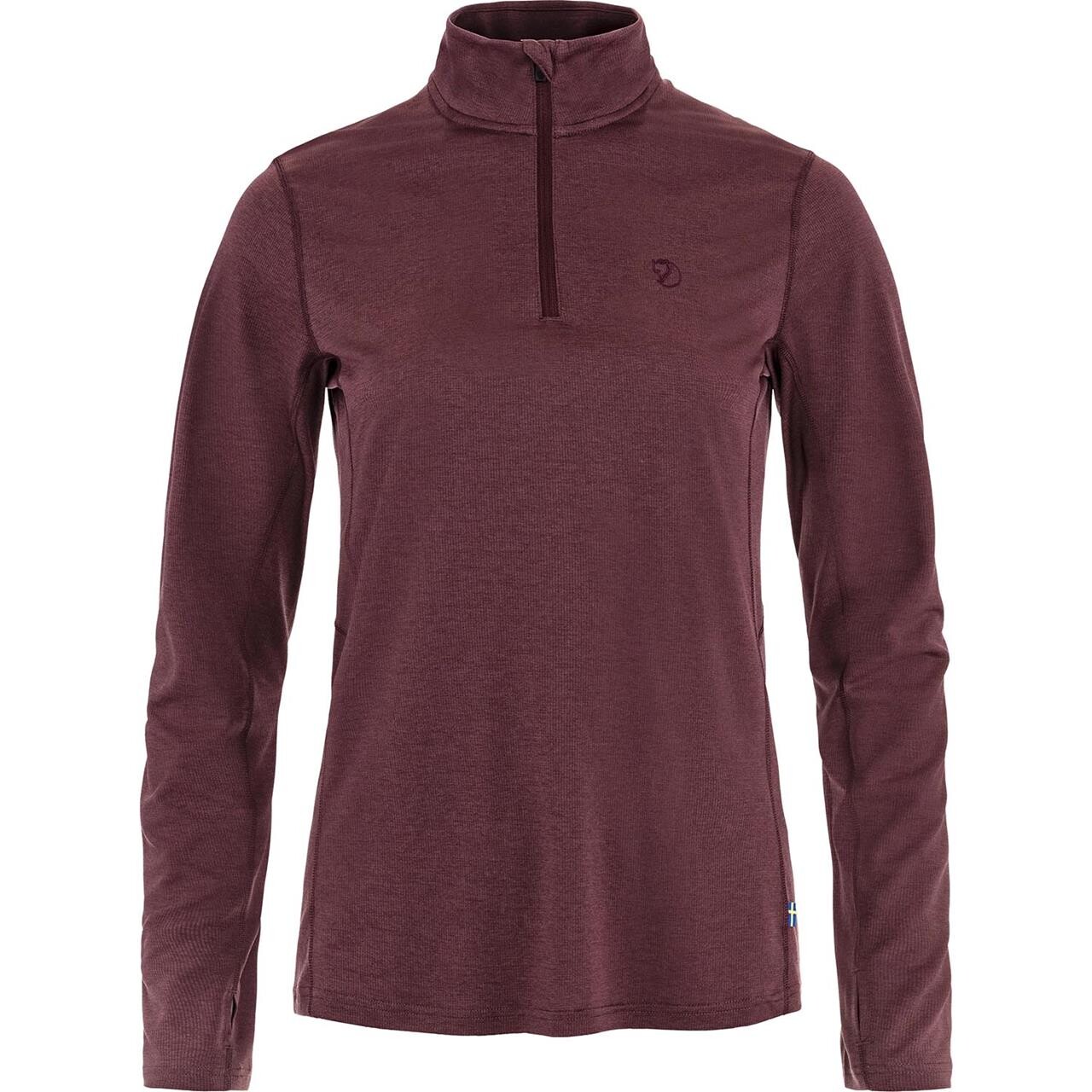 Fjällräven Womens Abisko Day Hike Half Zip (Rød (PORT/357) Small)